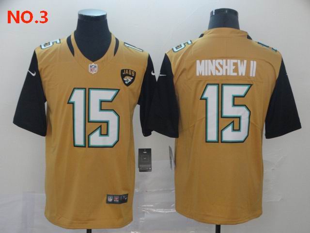 Men's Jacksonville Jaguars 15 Gardner Minshew II Jersey NO.3;